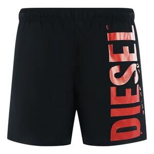 Diesel Mens BMBX-Wave Swim Shorts / Black/Red